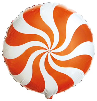 Folinis balionas ROUND CANDY ORANGE