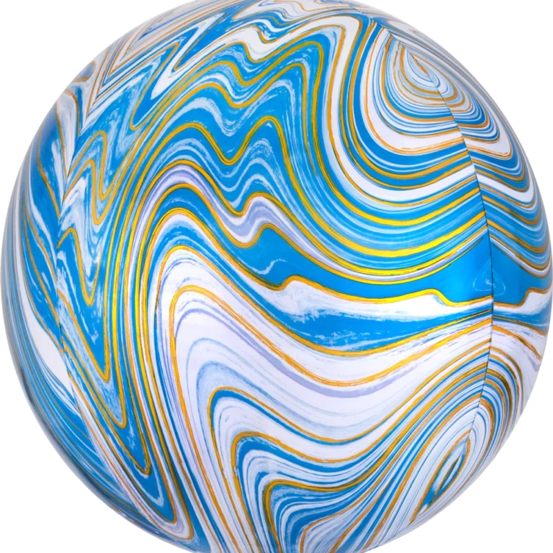 Folinis balionas ORBZ BLUE MARBLEZ