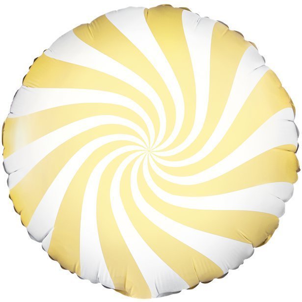 Folinis balionas ROUND CANDY LIGHT YELLOW