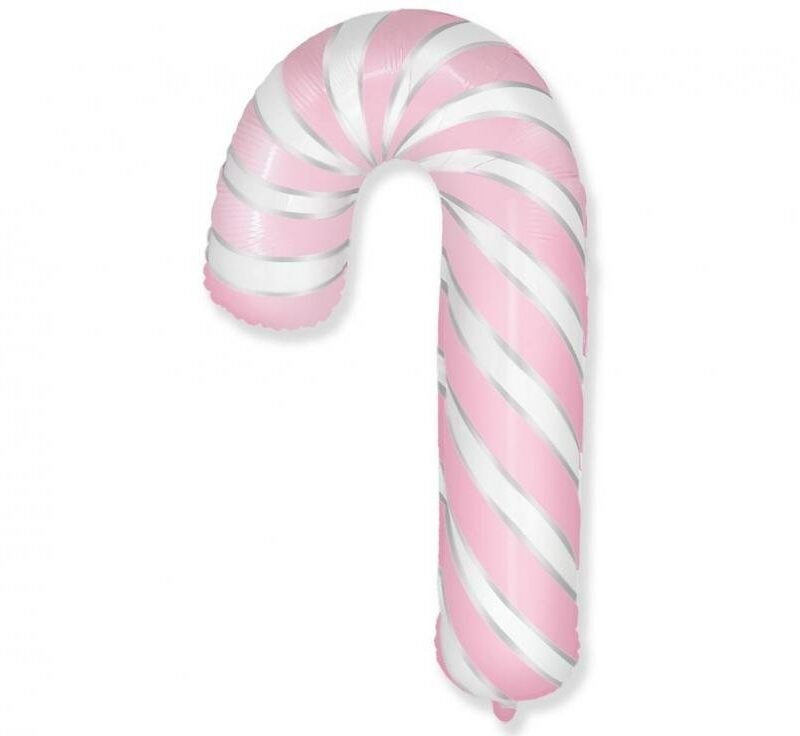 Folinis balionas  CHRISTMAS LOLLIPOP PINK AND WHITE KK nepakuotas