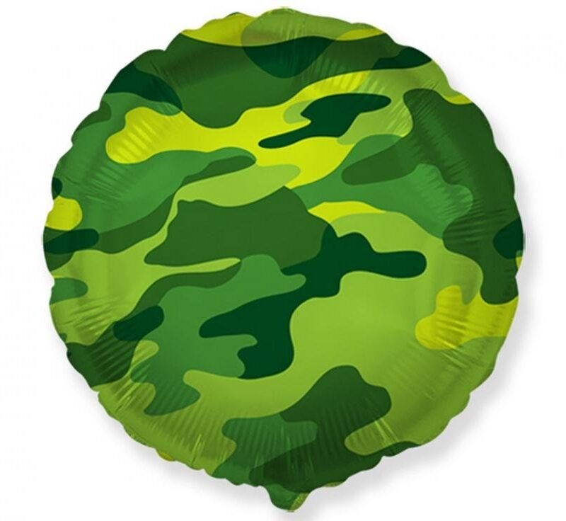 Folinis balionas ROUND CAMO nepakuotas