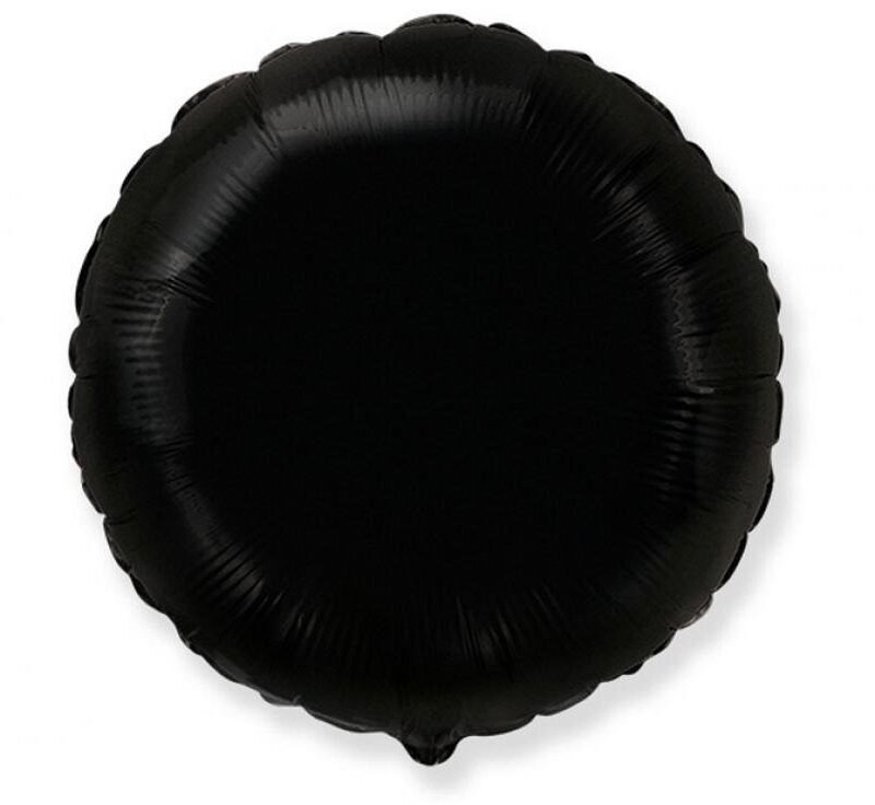 Folinis balionas ROUND BLACK nepakuotas