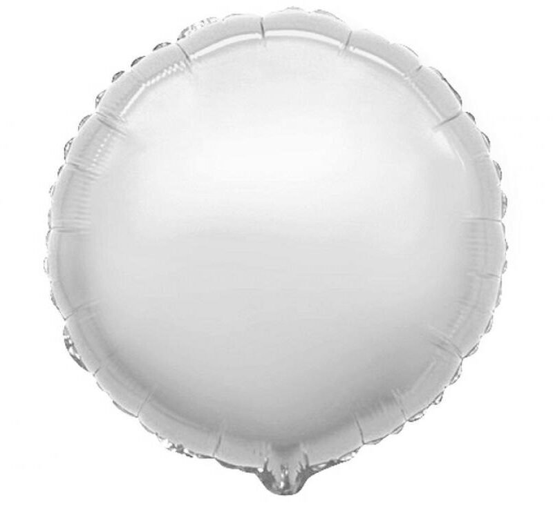 Folinis balionas ROUND SILVER nepakuotas