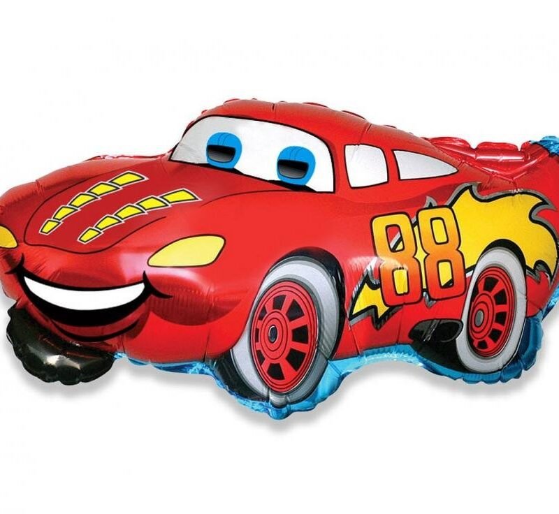 Folinis balionas SMILING CAR nepakuotas