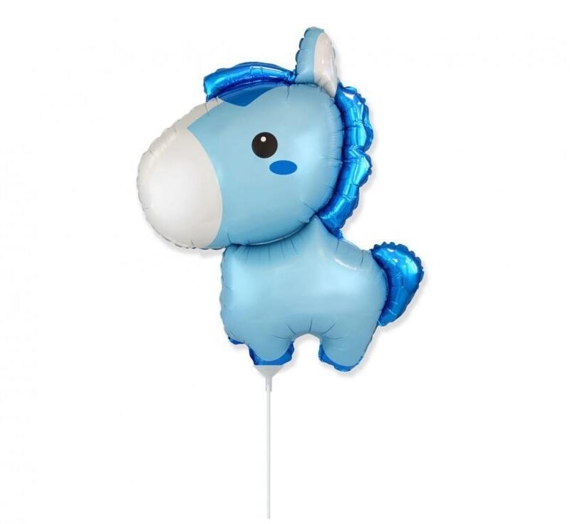 Folinis balionas MINI HORSE BLUE