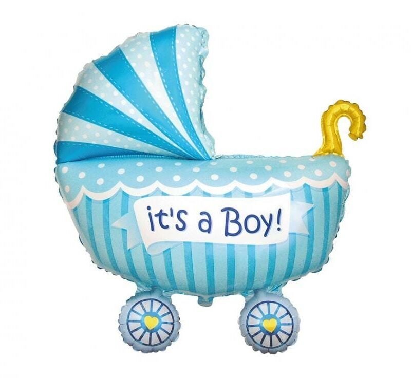 Folinis balionas BOY'S PRAM BLUE
