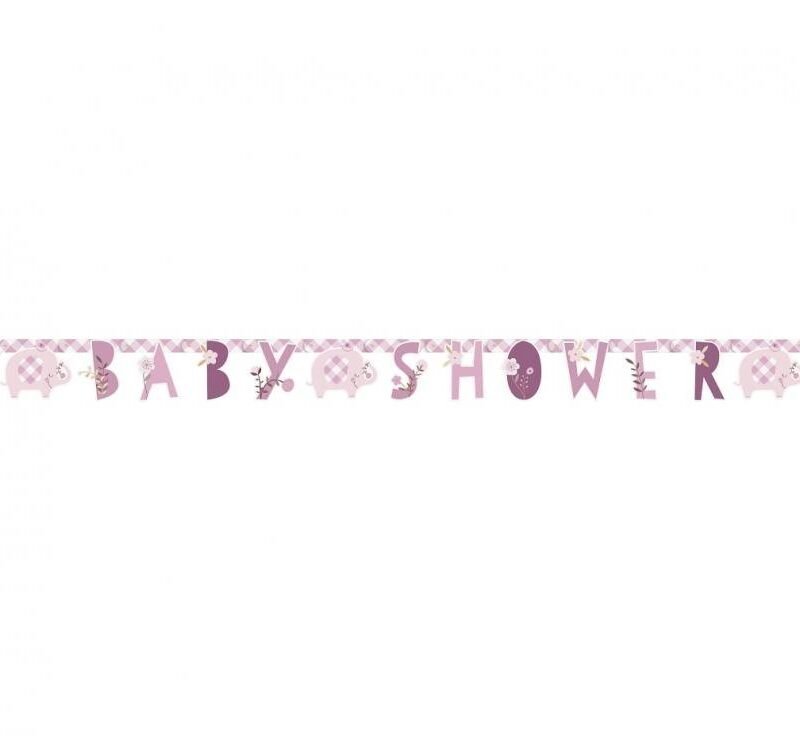 Girlianda BABY SHOWER ELEPHANT PINK