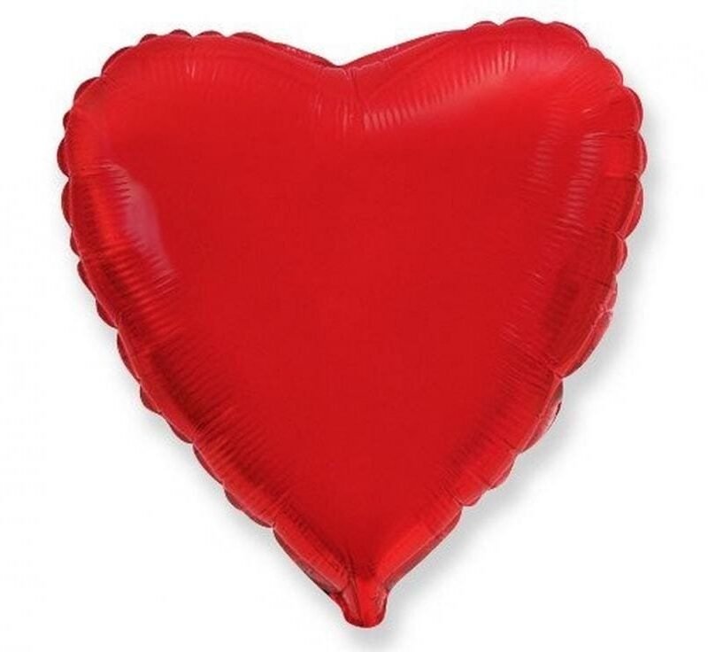 Folinis balionas  HEART RED