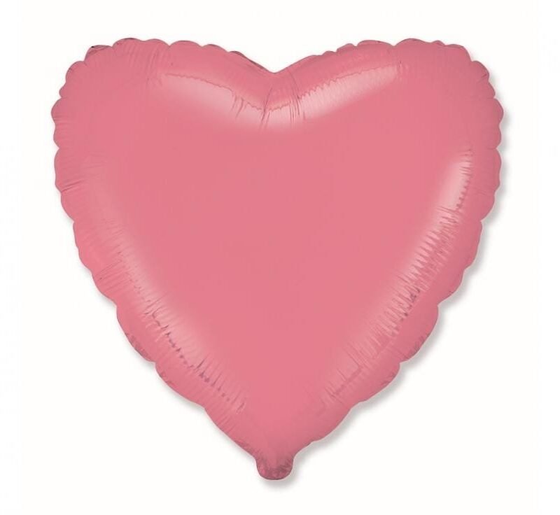 Folinis balionas HEART RED PASTEL nepakuotas