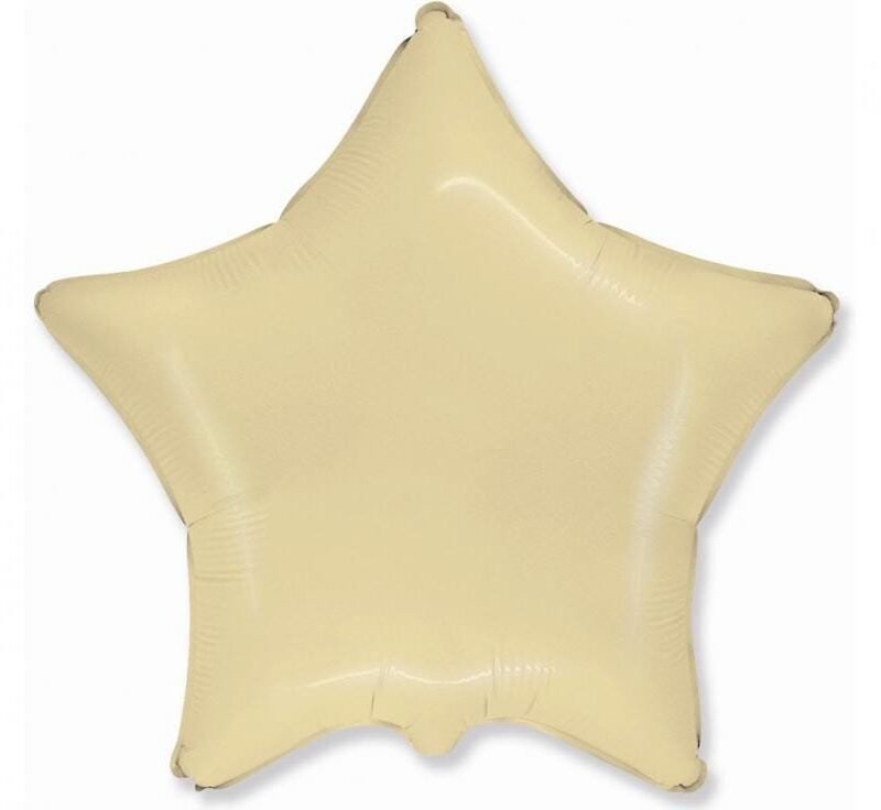 Folinis balionas STAR SATIN CREAM PASTEL nepakuotas