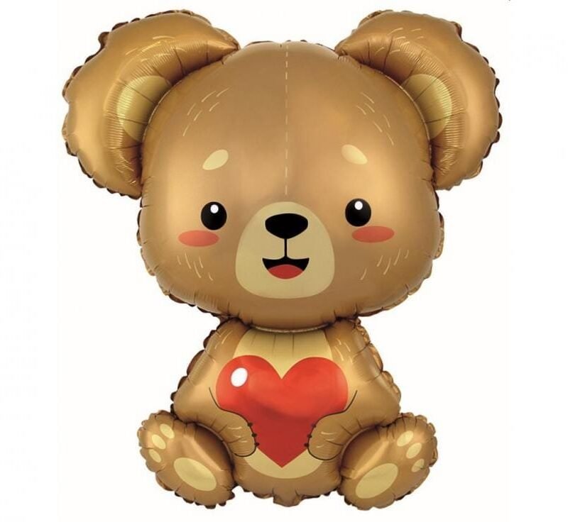 Folinis balionas TEDDY BEAR WITH HEART