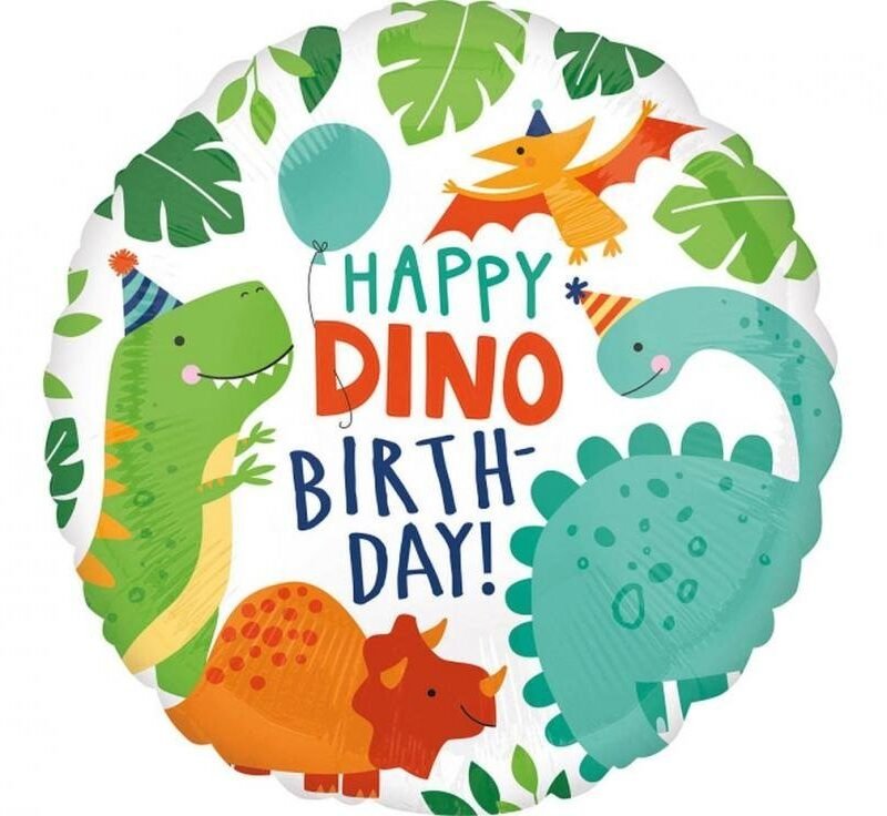 Folinis balionas HAPPY DINO BIRTHDAY