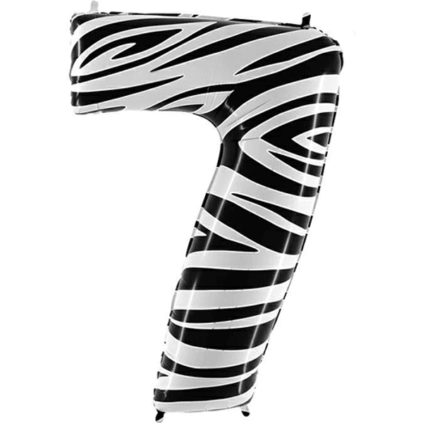 Folinis balionas 7 ZEBRALOONS, 102cm.