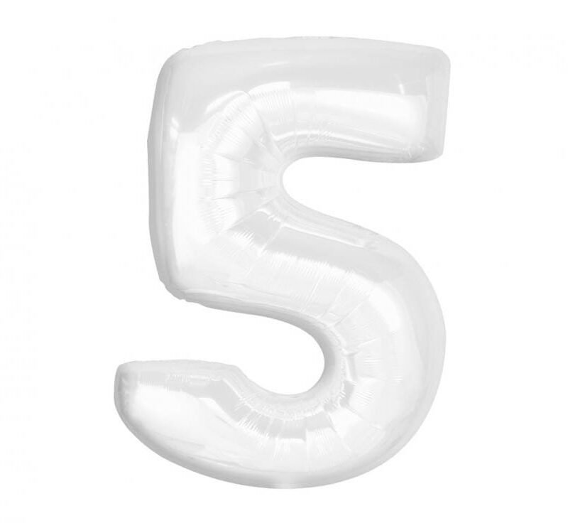 Folinis balionas 5 WHITE, 92cm.