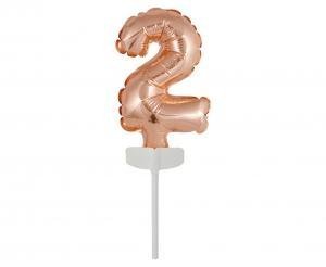 Balionas smeigtukas skaičius 2 ROSEGOLD