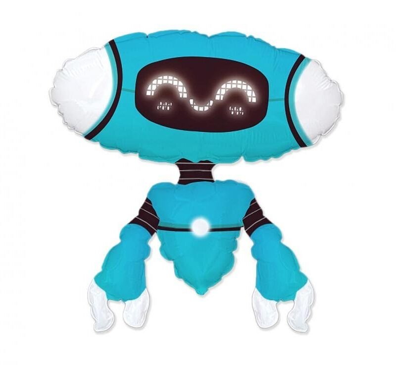 Folinis balionas  ROBOT BLUE nepakuotas