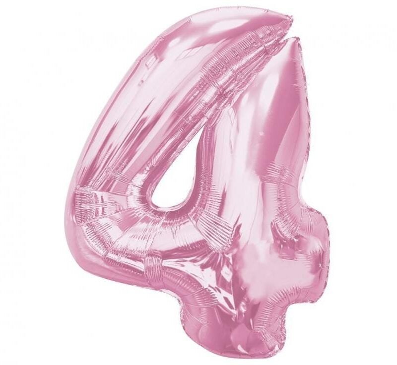 Folinis balionas 4 LIGHT PINK, 92cm.