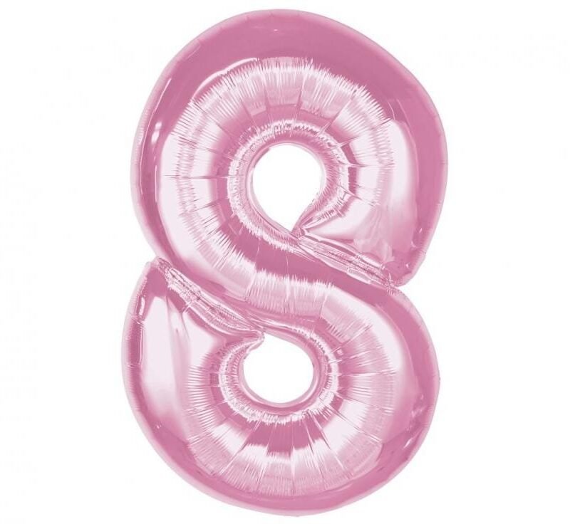 Folinis balionas 8 LIGHT PINK, 92cm.