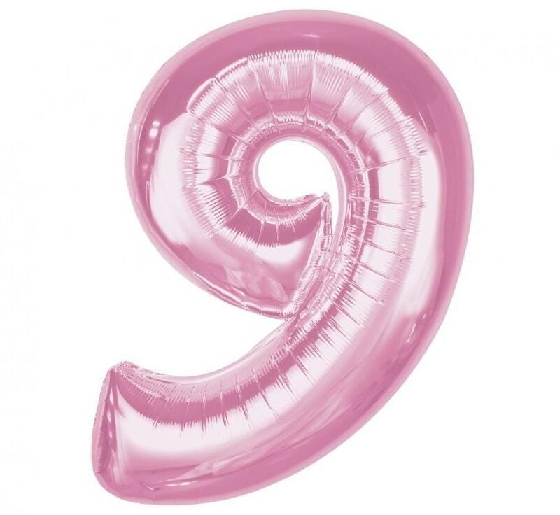 Folinis balionas 9 LIGHT PINK, 92cm.