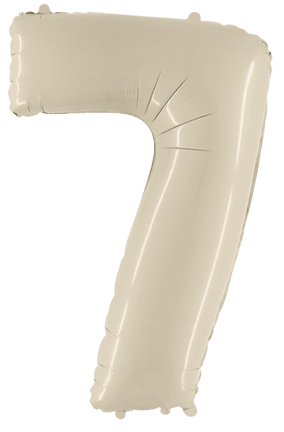 Folinis balionas 7 SATIN CREAM, 102cm.