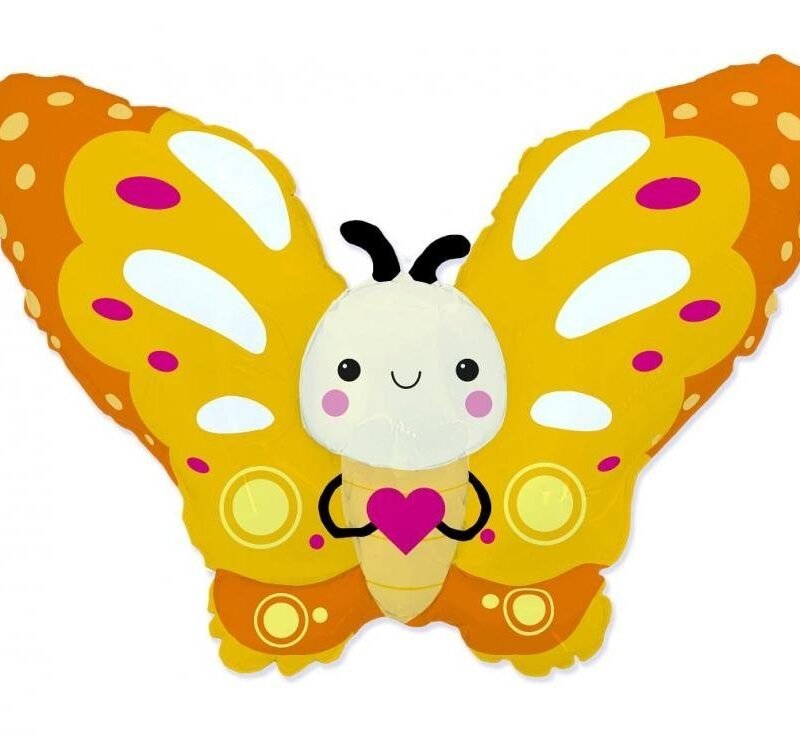 Folinis balionas  BUTTERFLY YELLOW nepakuotas