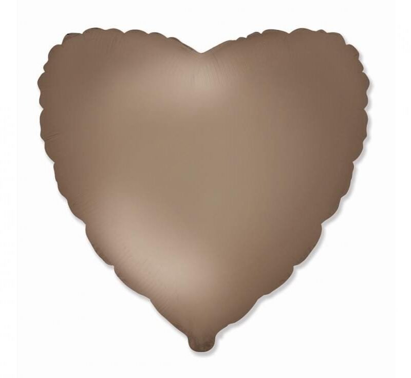 Folinis balionas HEART MATTE STARLIGHT GOLD nepakuotas