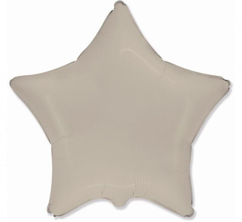 Folinis balionas STAR MATTE CREAMY LATE nepakuotas