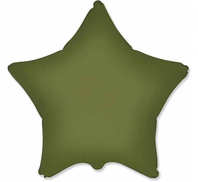 Folinis balionas STAR MATTE OLIVE GREEN nepakuotas