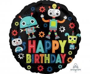 Folinis balionas BIRTHDAY ROBOTS