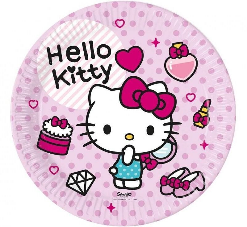 Popierinės lėkštutės HELLO KITTY