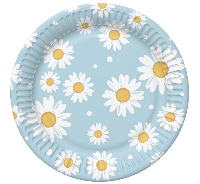 Popierinės lėkštutės DAISY BLUE