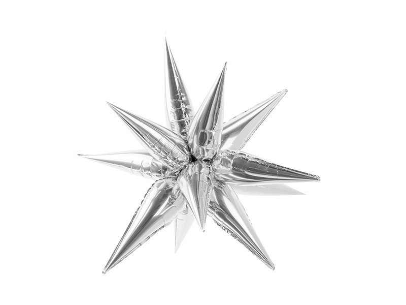Folinis balionas STAR 3D 70cm SILVER