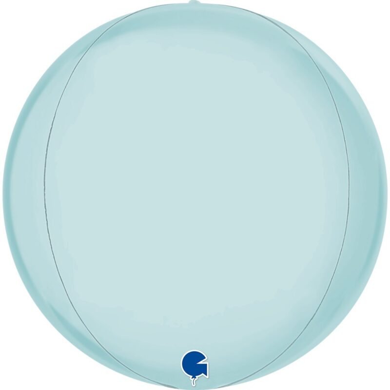 Folinis balionas GLOBE SATIN PASTEL BLUE 4D