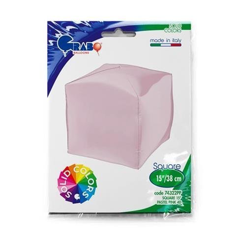 Folinis balionas SQUARE PASTEL PINK 4D