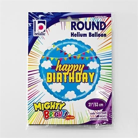 Folinis balionas MIGHTY BIRTHDAY CLOUDS