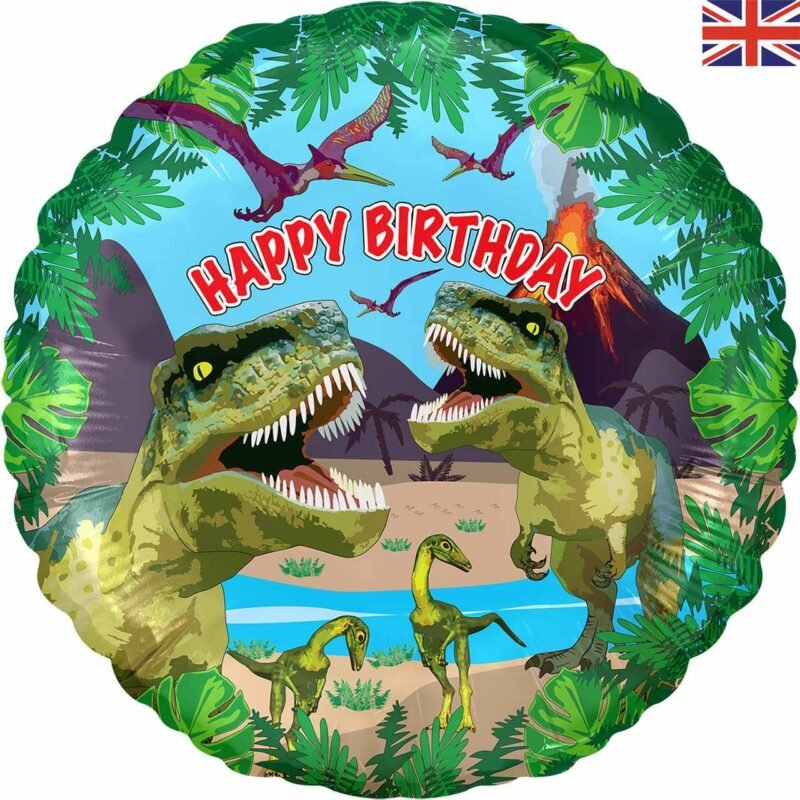 Folinis balionas JURASSIC DINOSAUR HAPPY BIRTHDAY