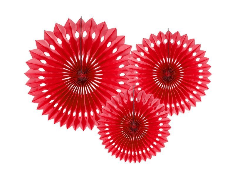 Pakabinama dekoracija ROSETTES RED