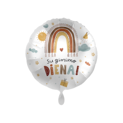 Folinis balionas SU GIMIMO DIENA RAINBOW