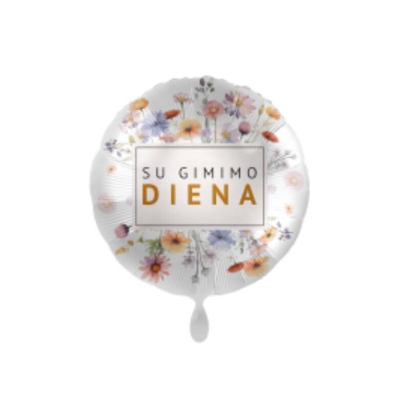 Folinis balionas SU GIMIMO DIENA / GĖLĖS