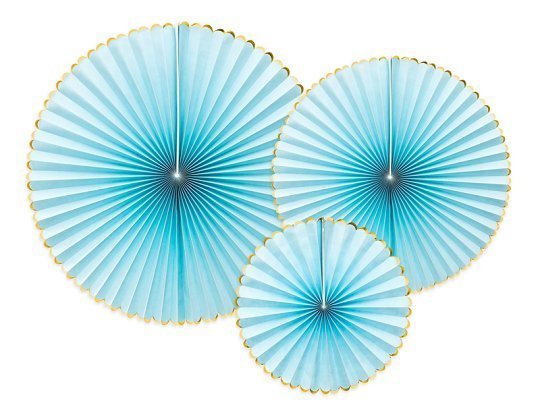 Pakabinama dekoracija ROSETTES YUMMY, LIGHT BLUE