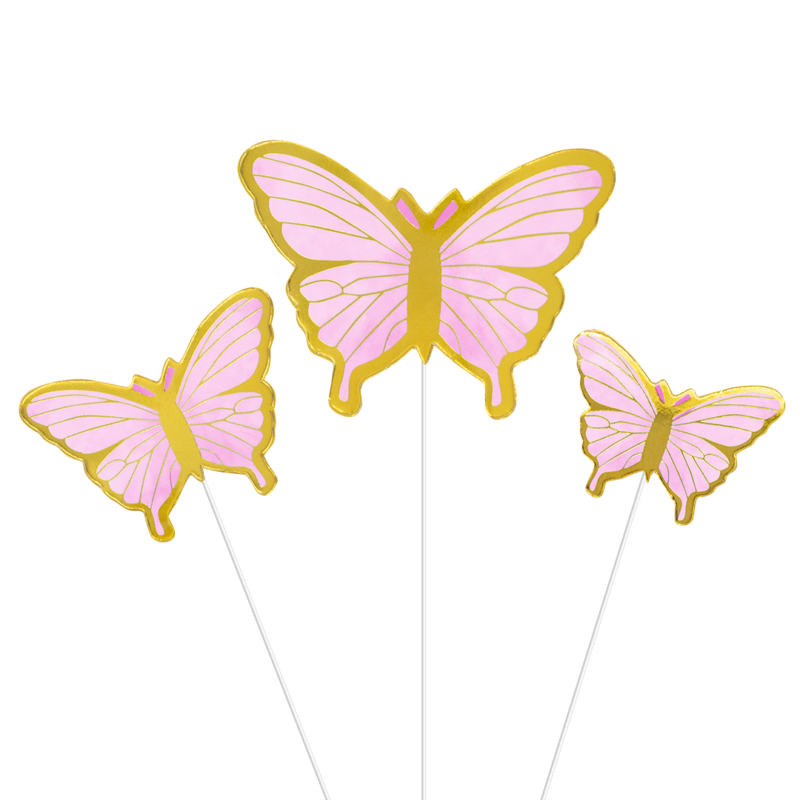 Smeigtukai GOLD & PINK BUTTERFLY